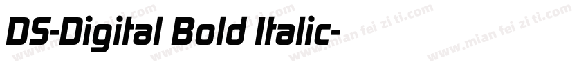 DS-Digital Bold Italic字体转换